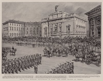 De koninklijke huwelijksfestiviteiten in Rome, de grote troepenparade door Frank Dadd