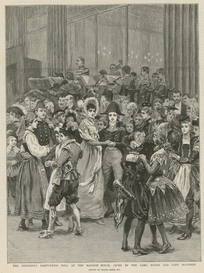 Het verkleedbal voor kinderen in het Mansion House door Frank Dadd