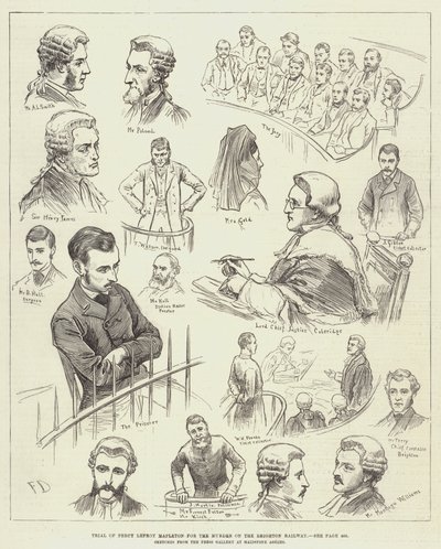 Proces van Percy Lefroy Mapleton voor de moord op de Brighton Railway door Frank Dadd