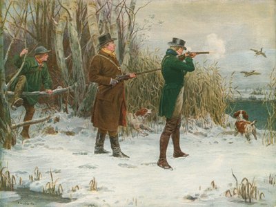 Jacht op Wilde Eend tijdens Kerstmis door Frank Dadd