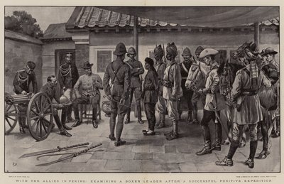 Met de bondgenoten in Peking, een Boxer-leider onderzoeken na een succesvolle strafexpeditie door Frank Dadd