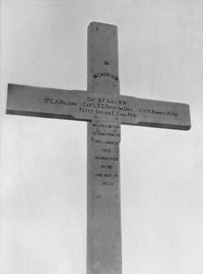 Gedenkkruis opgericht op Observation Hill voor de Zuidelijke Partij, 1913 door Frank Debenham