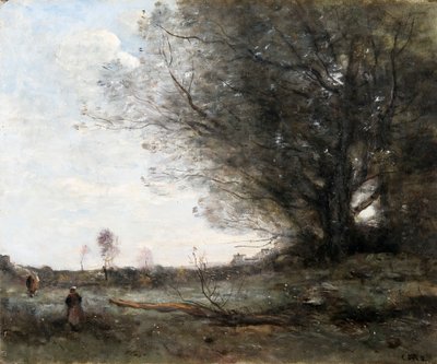 Een landschap in Surrey door Frank Dicksee