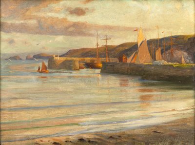 Aan de Noord-Devon Kust door Frank Dicksee