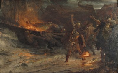 De Begrafenis van een Viking door Frank Dicksee