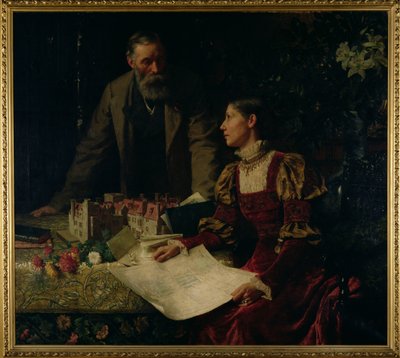 De huisbouwers, 1879 door Frank Dicksee