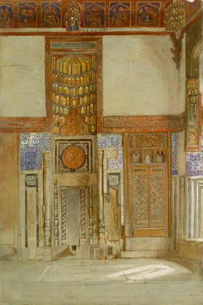 Interieur van het Huis van de Moefti Sheikh El Mahadi, Caïro door Frank Dillon