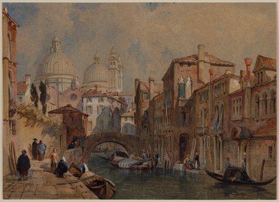 Uitzicht op Venetië: De Koepel van Santa Maria della Salute Gezien vanaf de Achterkant van het Da Mula Paleis, kijkend naar het Oosten door Frank Dillon
