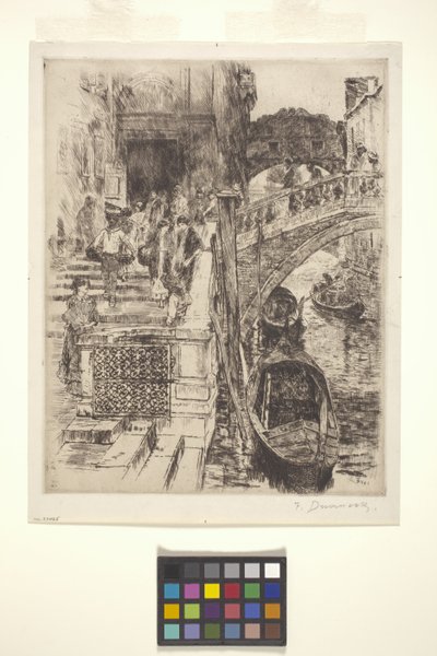 Brug der zuchten, Venetië (plaat 1) door Frank Duveneck