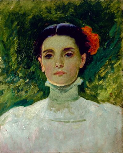 Portret van Maggie Wilson, 1898 door Frank Duveneck