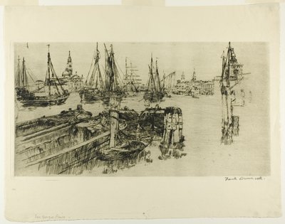 Scheepvaart op de Giudeca (De Docks) door Frank Duveneck
