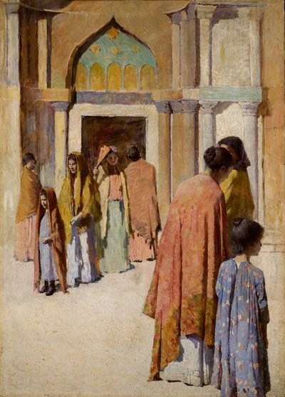 Vrouwen bij de trappen nr. I door Frank Edwin Scott
