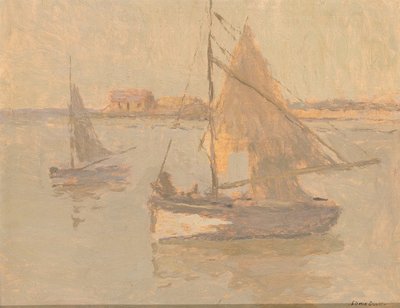 Honfleur Vissersboten nr. 1 door Frank Edwin Scott