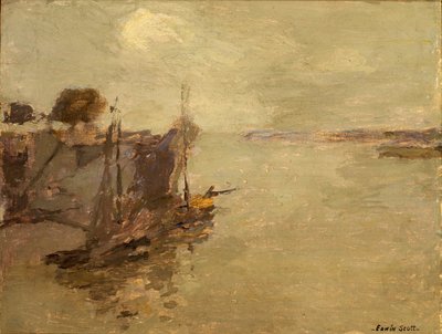 Honfleur Vissersboten no. 2 door Frank Edwin Scott