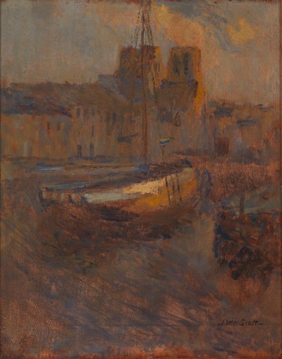 Schepen voor anker, Cherbourg no. II door Frank Edwin Scott