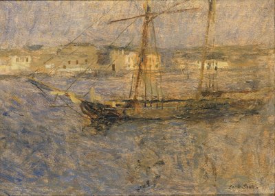 Schepen voor anker, Cherbourg nr. I door Frank Edwin Scott