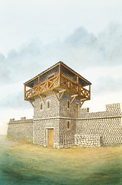 Muur van Hadrianus: Brunton Toren, 2e eeuw, ca. 1990-2010 door Frank Gardiner