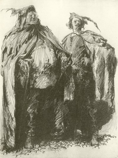 Sir John Falstaff en Pistol door Frank Gillett