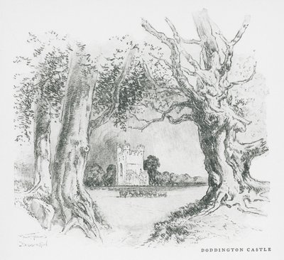Kasteel Doddington (litho) door Frank Greenwood
