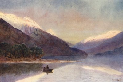 Nieuw-Zeeland: Noordfjord, Lake Te-Anau door Frank H Wright