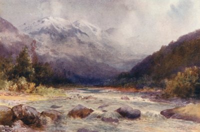 Nieuw-Zeeland: Aan de Bealey Rivier door Frank H Wright