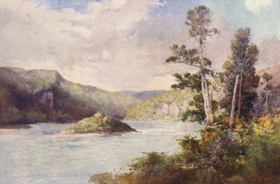 Nieuw-Zeeland: Witte kliffen, Buller rivier door Frank H Wright