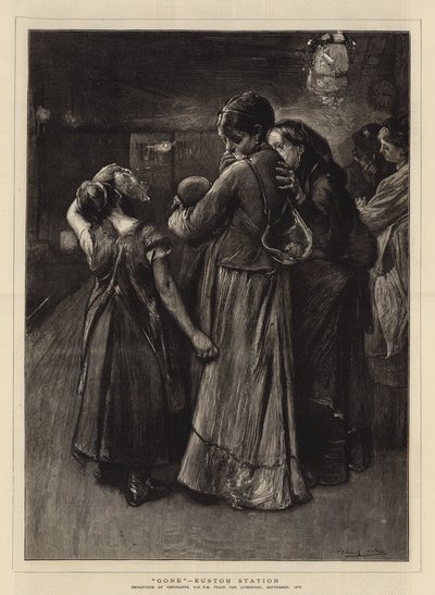 Weg, Euston Station door Frank Holl