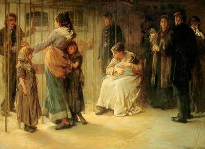 Newgate: In afwachting van het proces, 1878 door Frank Holl