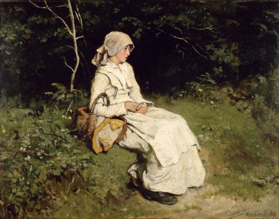 Rustend onderweg, 1879 door Frank Holl