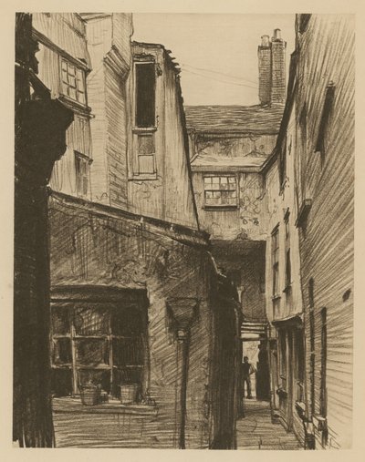 Het oude paard en de stalknecht, achter Holborn Above Bars, Londen door Frank Lewis Emanuel