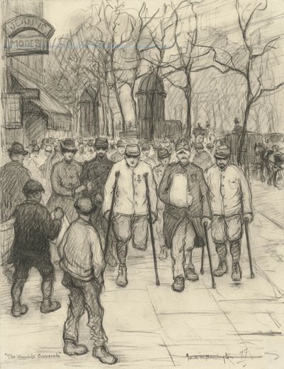 De promenade van de gewonden, 1917 door Frank Milton Armington