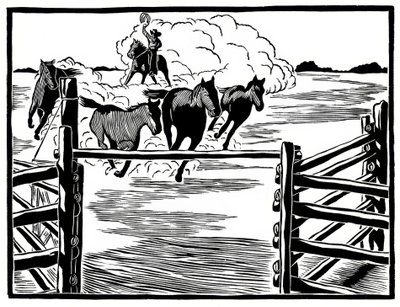 Cowboy door Frank Redlinger