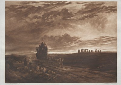 Stonehenge bij dageraad, 1897 door Frank Short