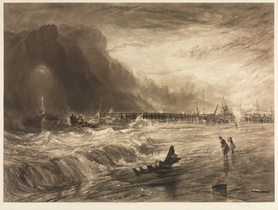 Schip in nood van Yarmouth door Frank Short