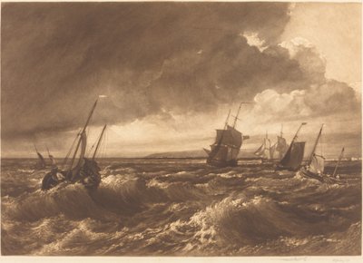 De Monding van de Theems—Eiland Sheppey in de Verte door Frank Short, after Joseph Mallord William Turner