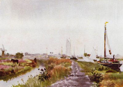 Norfolk Broads: Beneden Potter Heigham door Frank Southgate