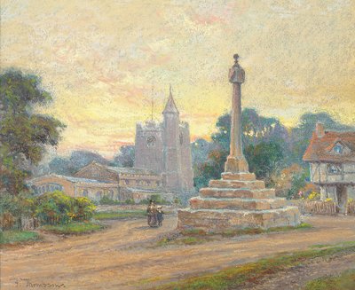 Ombersley Cross, Worcester, schemering door Frank Thompson