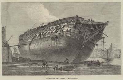Het Slopen van HMS Queen in Rotherhithe door Frank Watkins