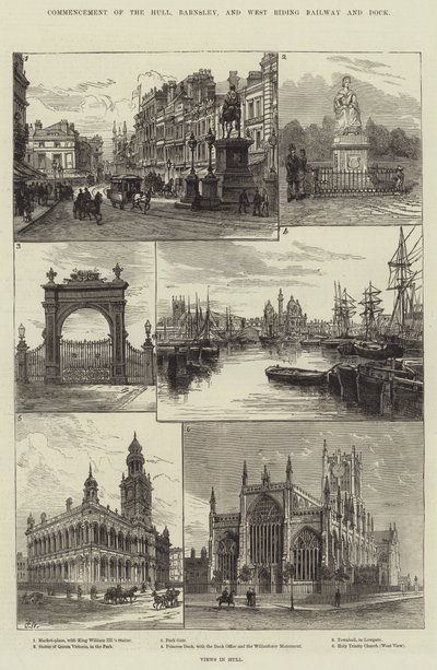 Begin van de Hull, Barnsley, en West Riding Spoorweg en Dok door Frank Watkins