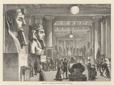 Elektrische verlichting van het British Museum door Frank Watkins