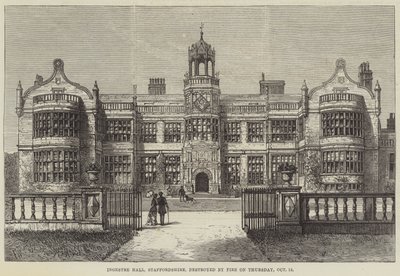Ingestre Hall, Staffordshire, verwoest door brand op donderdag 12 oktober door Frank Watkins