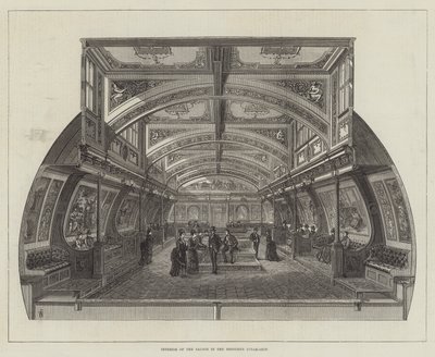 Interieur van de Saloon in het Bessemer Stoomschip door Frank Watkins