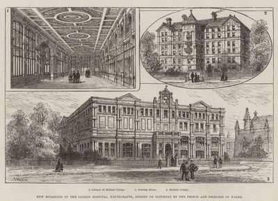Nieuwe gebouwen van het London Hospital, Whitechapel, geopend op zaterdag door de Prins en Prinses van Wales door Frank Watkins