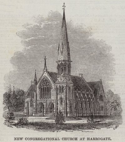 Nieuwe Congregational Church in Harrogate door Frank Watkins