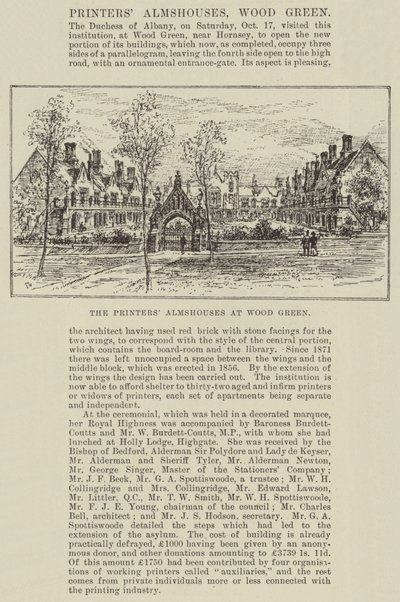 De Drukkerij-Almshouses in Wood Green door Frank Watkins