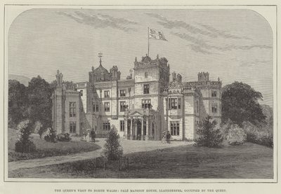 Het Bezoek van de Koningin aan Noord-Wales, Pale Mansion House, Llandderfel, bewoond door de Koningin door Frank Watkins