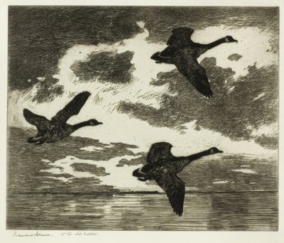 Bewolkte ochtend door Frank Weston Benson