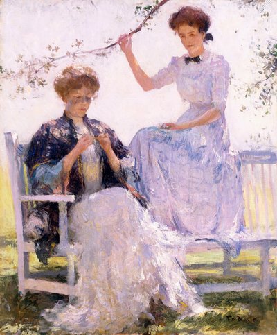 Zon en schaduw, c.1912 door Frank Weston Benson