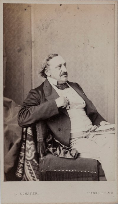 Portret van de componist Friedrich von Flotow 1812-1883, 1883 door Frankfurt . Photo studio J. Schäfer
