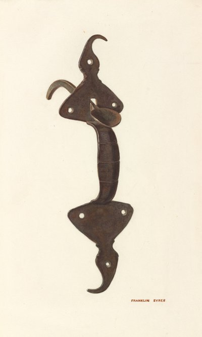 Deurgrendel door Franklyn Syres